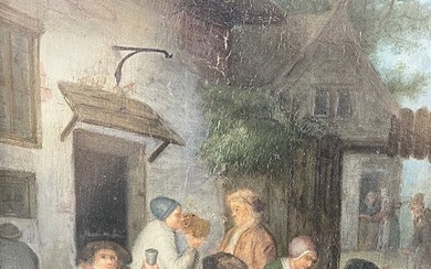 Dutch school (XVIII), After Jan Baptist Lambrechts (1680-1731) - Scène de taverne