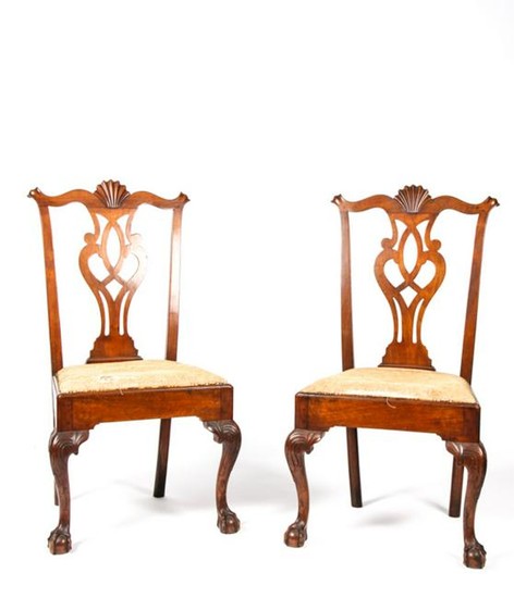EXCEPTIONAL PHILADELPHIA CHIPPENDALE SIDE CHAIRS