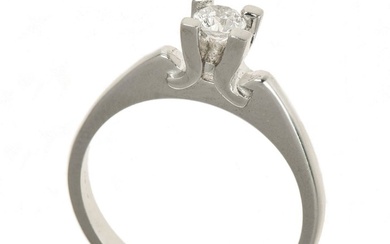 Engagement ring - 14 kt. White gold Diamond