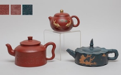 Estate Chinese Yixing Zisha Tea Pots