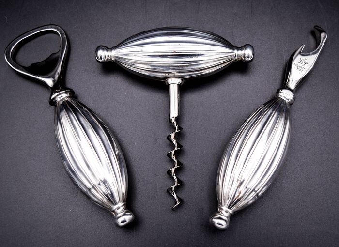 Excellent Table Set - Openers - .915 silver, Signed silver - Pedro Durán - Spain - Mid 20th century