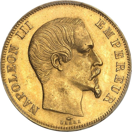 FRANCE Second Empire / Napoléon III (1852-1870). 50 francs tête...