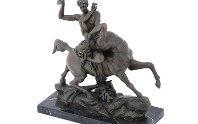 FRENCH BRONZE SCULPTURE AFTER ANTOINE LOUIS BARYE