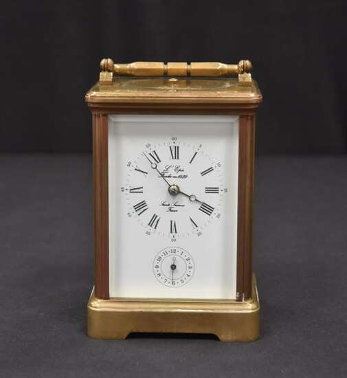 FRENCH L' EPEE 1839 BRONZE CARRIAGE CLOCK