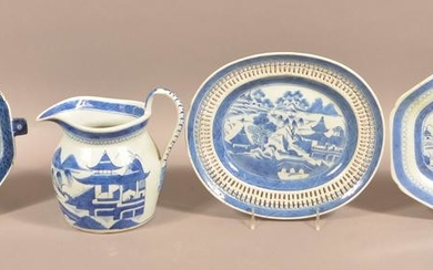 Four Pieces of Antique Canton Oriental Porcelain.