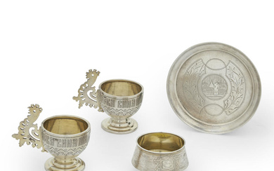 Four Pieces of Russian .875 Silver