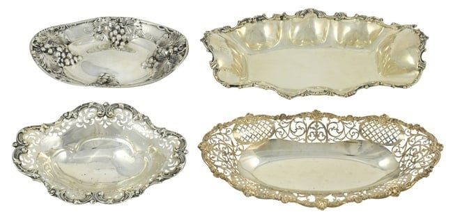 Four Sterling Silver Bowls by Gorham, Birks & Others
