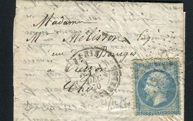 France 1870 - Rare Balloon Mounted Le Lavoisier (December 21 - December 26, 1870) with a No. 22