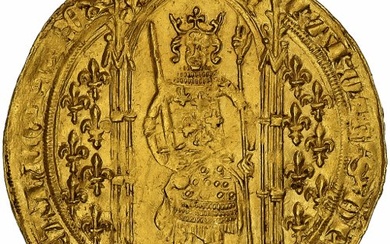 France, Charles V, Franc à pied, 1365-1380, Uncertain mint, Gold,...