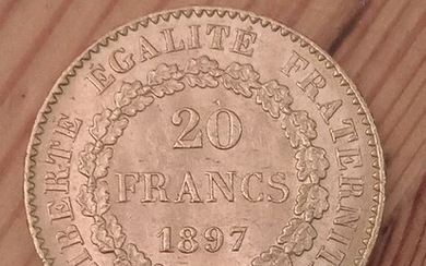 France. Third Republic (1870-1940). 20 Francs 1897-A Génie