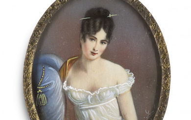 François Gérard (nach). Miniatur-Porträt von Juliette …