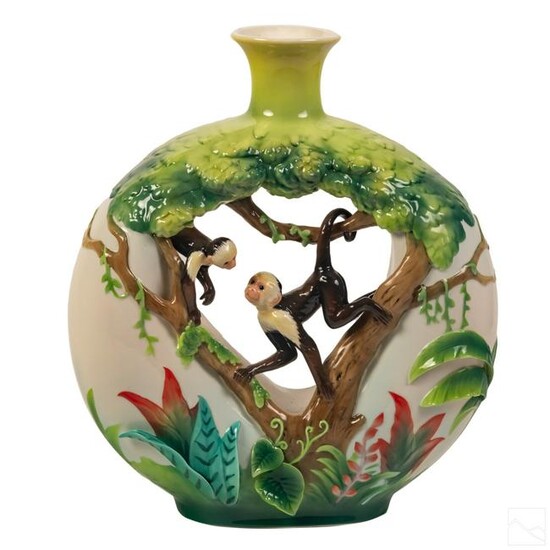 Franz Porcelain Ireland Jungle Fun Moon Flask Vase