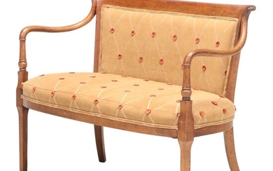 French Directoire Style Beech Settee