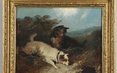 GEORGE ARMFIELD (1808-1893). ANTICIPATION. Signed, oil on ca...