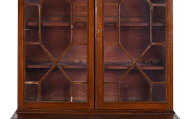 GEORGE III MAHOGANY BOOKCASE, LATE 18TH/EARLY 19TH CENTURY 85 1/4 x 37 1/4 x 18 1/4 in. (216.5 x 94.6 x 46.4 cm.)