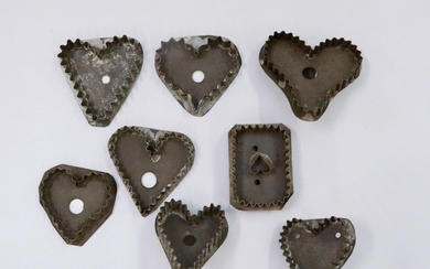 GROUP OF TIN 19TH CENTURY PENNSYLVANIA COOKIE CUTTERS