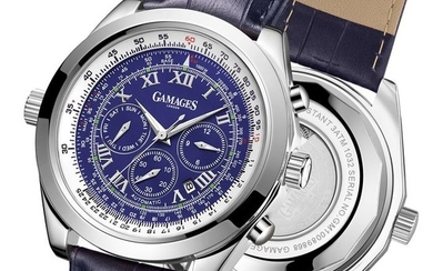 Gamages of London Watches - Limited Edition Hand Assembled Rotating Sports Automatic Blue - GA0018 - Men - 2011-present