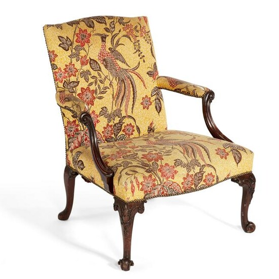 George III mahogany open armchair, Paul Saunders