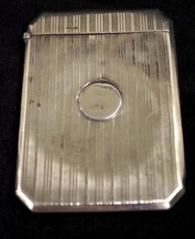 George V sterling silver card case hallmarked Birmingham 192...