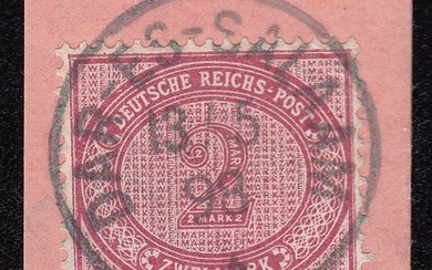 German East Africa 1898 - Clean luxury fragment, plate error V and VIII, photo certificate - Michel 37 e IX