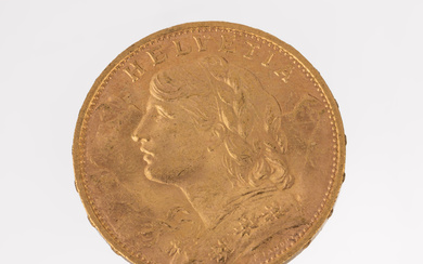 Gold coin 20 Swiss Francs , Switzerland, 1930, so-called Vreneli