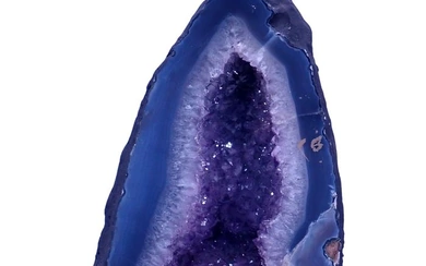 Gorgeous AAA ++ Amethyst-Agate Druse Uruguay, with Calcite Crystal - 310×220×165 mm - 11579.19 g