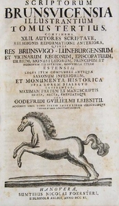 Gottfried Wilhelm Leibniz Scriptorum Brunsvicensia…