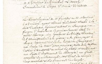 HISTORY - BERTHIER Louis Alexandre (1753 - 1815) - Autograph letter signed