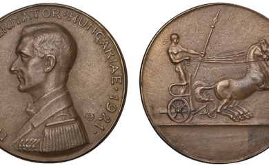 HUNGARY, Miklos Horthy, 1921, a cast bronze medal by E. Esseo, bust...