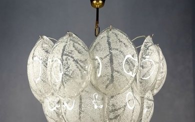 Hanging lamp - Hanging lamp - Brass, Crystal