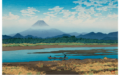 Hasui Kawase (1883-1957), Mt. Fuji from Banyu River (circa 1989 (dated in the publishing seal, lower left))