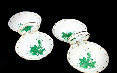 Herend - Exquisite Salt&Pepper Dishes (2 pcs) - Chinese Bouquet Apponyi - Dish - Hand Painted Porcelain
