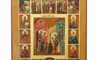 Icon Selected Holidays. Palekh. XIX century.