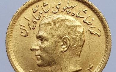 Iran - 1/2 Pahlavi SH1334 (1955) Mohammed Reza Pahlavi - Gold