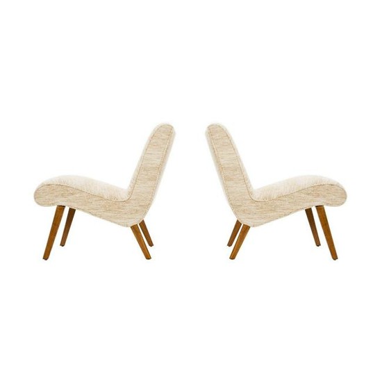 Jens Risom Pair of Lounge Chairs Knoll, USA