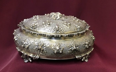 Jewellery box - .800 silver - Italy - Early 20th century