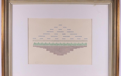 Joosten, Ben (1931-2013) "Paysage symbolique", signé en entier au crayon à droite, technique mixte/papier no....