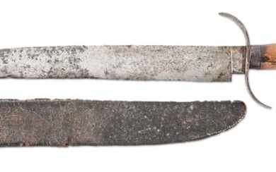 LARGE BOWIE KNIFE WITH S GUARD.