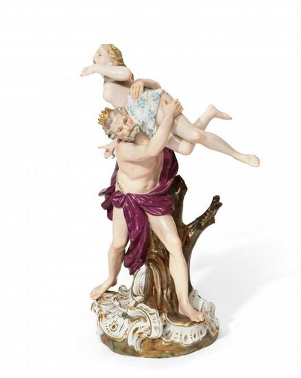 LARGE MEISSEN GROUP 10.25 INCHES HIGH