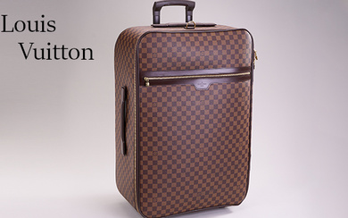 LOUIS VUITTON suitcase Pegase 70 , monogram Damier, darkbrown interior,...