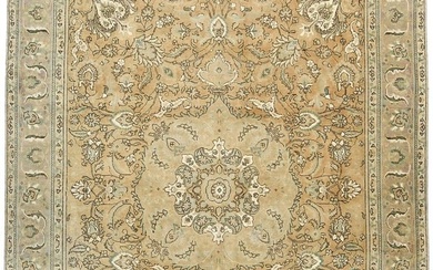 Large Semi Antique Muted Floral 9'7X12'5 Handmade Vintage Oriental Rug Carpet