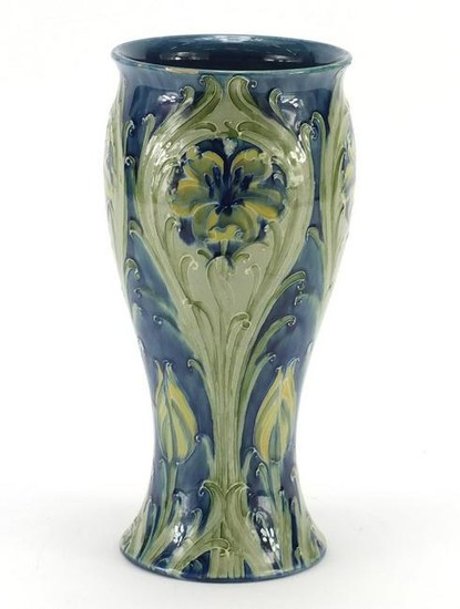 Large William Moorcroft pottery vase, hand painted with