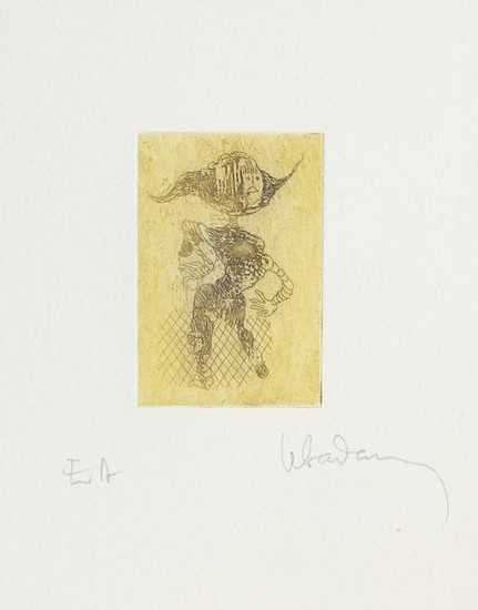 Lebadang (aka Hoi), Standing Woman, Etching with Relief