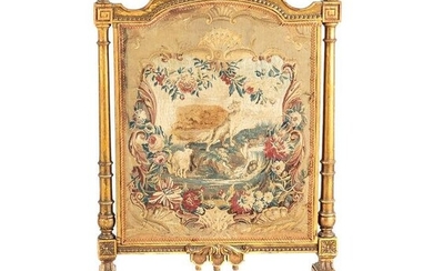 Louis XV Style Painted Wood Fire Screen