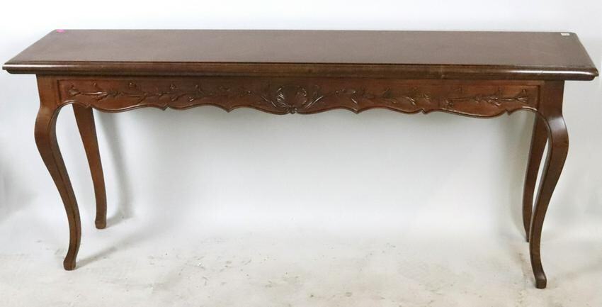 Mahogany Console Table, Vine and Shell Carving