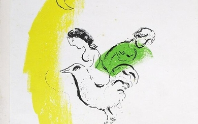 Marc Chagall - Rooster With Crescent - 1957 Lithograph