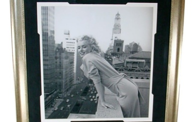 Marilyn Monroe 23" x 30" Framed Photo Ambassador Hotel March 1955 Etched Auto