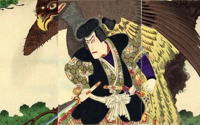 'Meiji-za shin kyōgen Jiraiya gōketsu monogatari' 明治座彩狂言 児雷也豪傑譚 - 1898 - Toyohara Kunichika (1835-1900) - Japan - Meiji period (1868-1912)