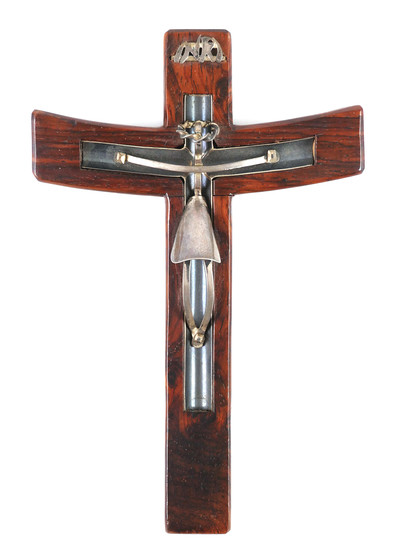 Mexican Sterling Modernist Crucifix