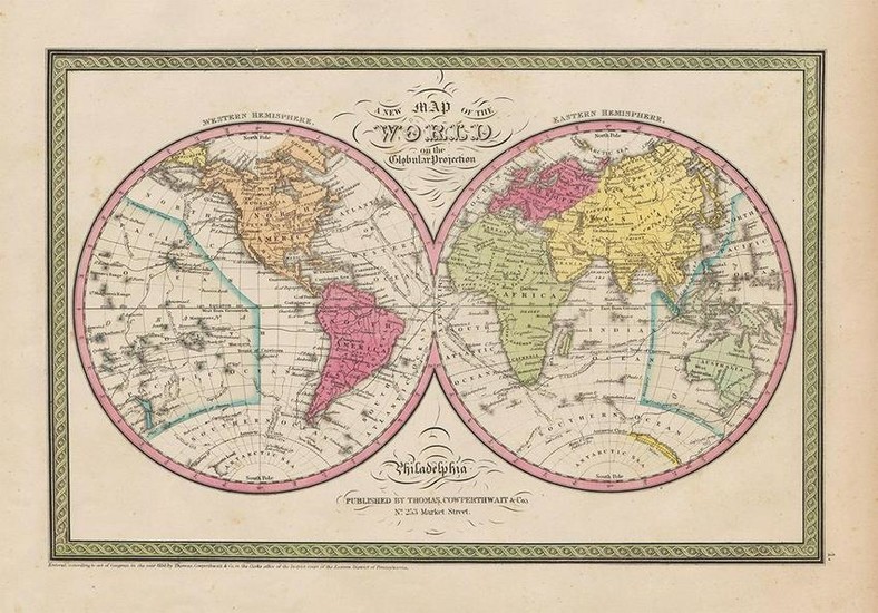 Mitchell Map of the World, 1850